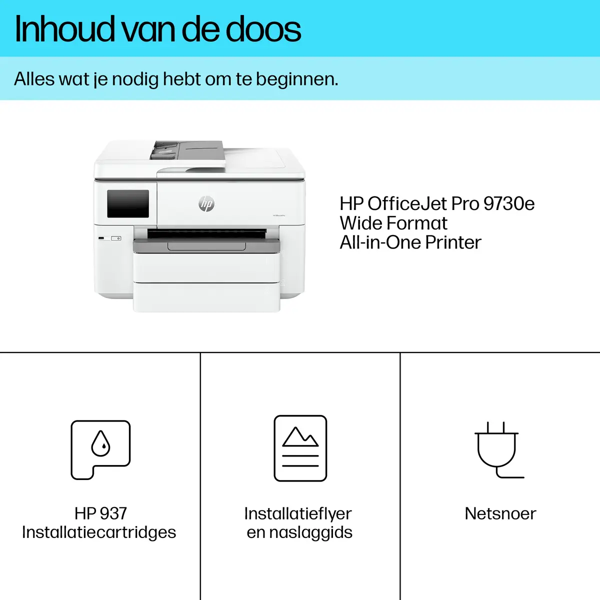 HP OfficeJet Pro 9730e Wide Format AIO / WLAN/LAN / Wit - Afbeelding 7