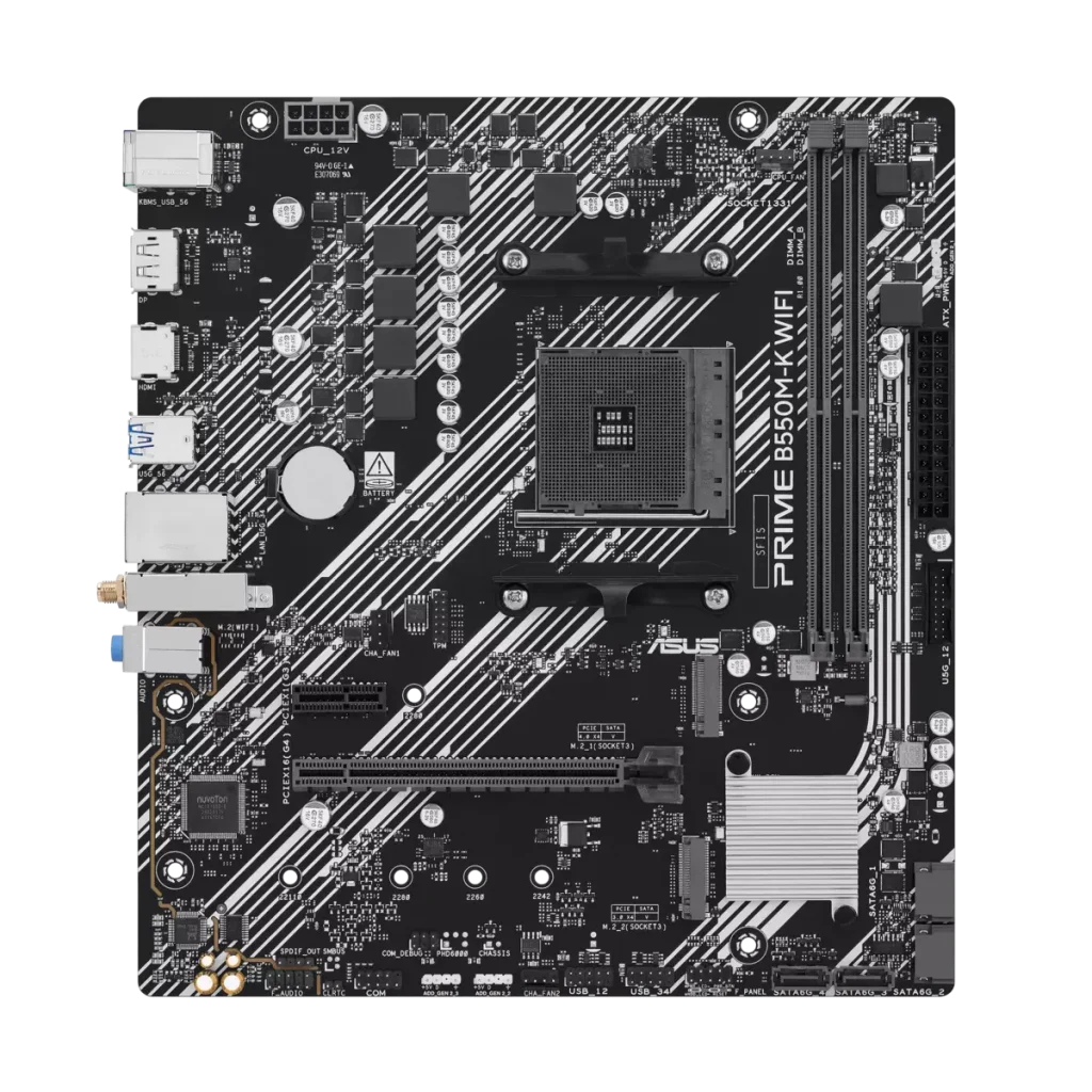 ASUS AM4 B550M-K WIFI PRIME - DDR4/2xM.2/HDMI/DVI/VGA/