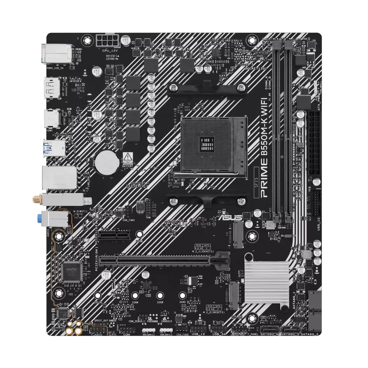 ASUS AM4 B550M-K WIFI PRIME - DDR4/2xM.2/HDMI/DVI/VGA/