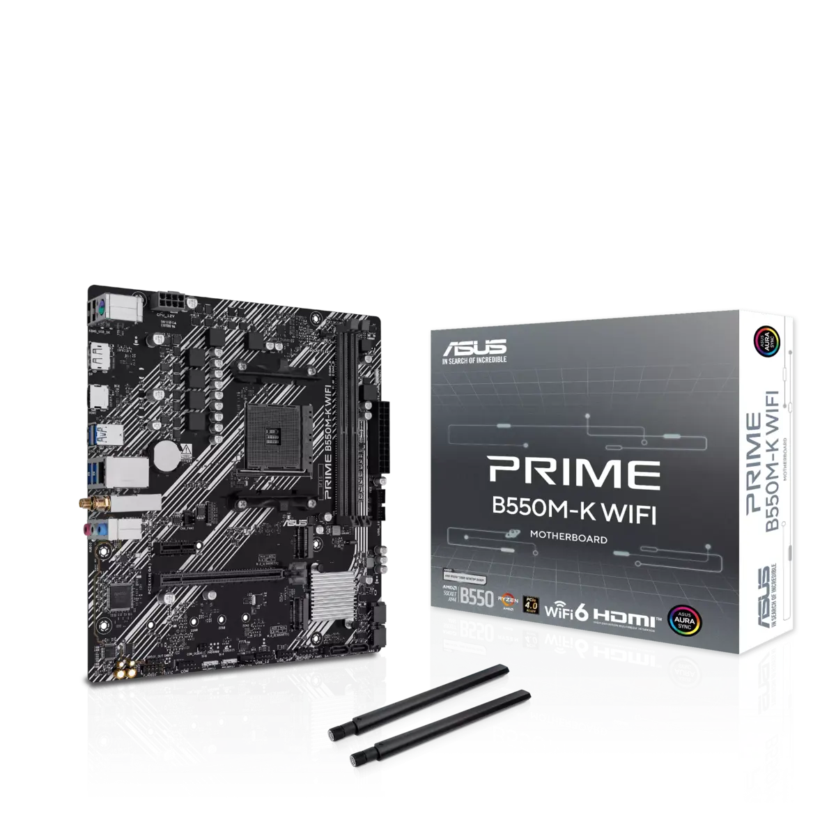 ASUS AM4 B550M-K WIFI PRIME - DDR4/2xM.2/HDMI/DVI/VGA/ - Afbeelding 8