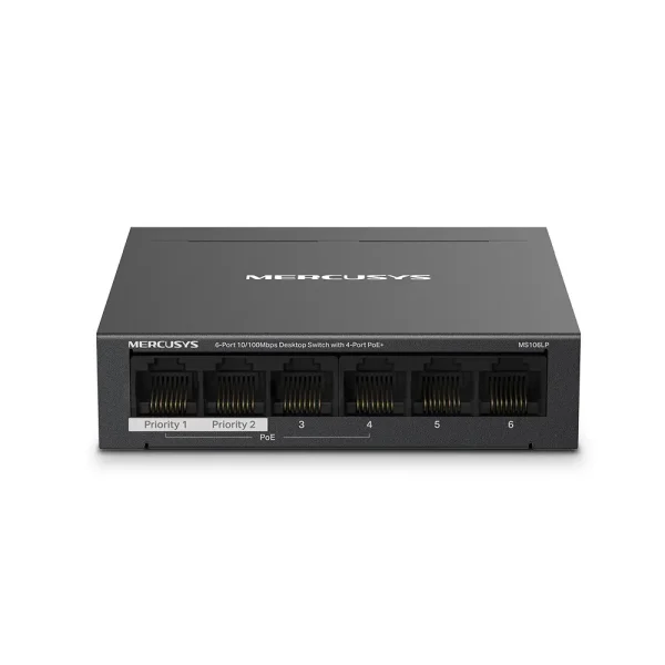 6Port 100Mbps Mercusys 4xPoE+ 40W
