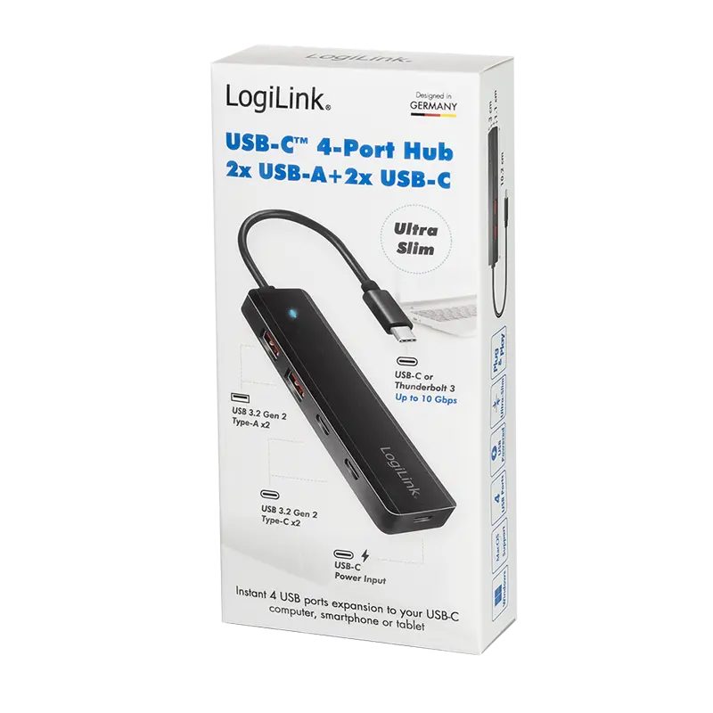 LogiLink 4 Port, USB-C --> 2xUSB-C 3.2 + 2xUSB-A 3.2 - Afbeelding 7