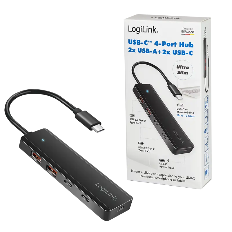 LogiLink 4 Port, USB-C --> 2xUSB-C 3.2 + 2xUSB-A 3.2 - Afbeelding 8