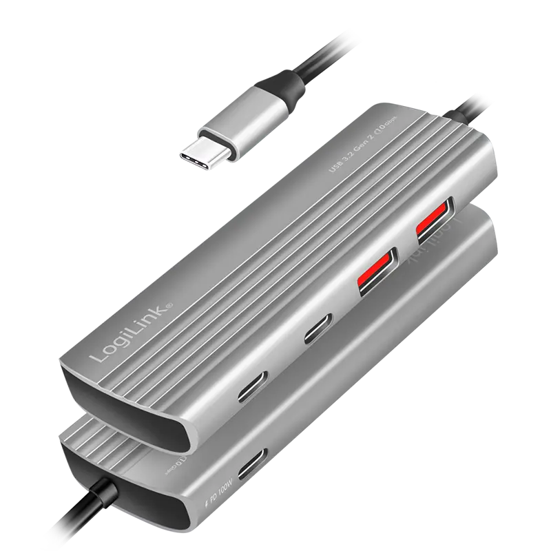 LogiLink 4+1 Port, USB-C --> 2xUSB-C 3.2 + 2xUSB-A 3.2 - Afbeelding 3