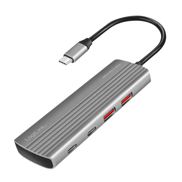 LogiLink 7+1 Port, USB-C --> 5xUSB-C 3.2 + 2xUSB-A 3.2