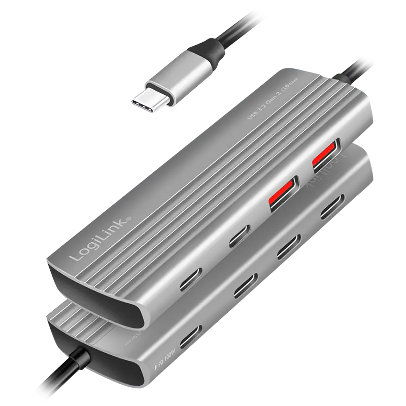 LogiLink 7+1 Port, USB-C --> 5xUSB-C 3.2 + 2xUSB-A 3.2 - Afbeelding 3