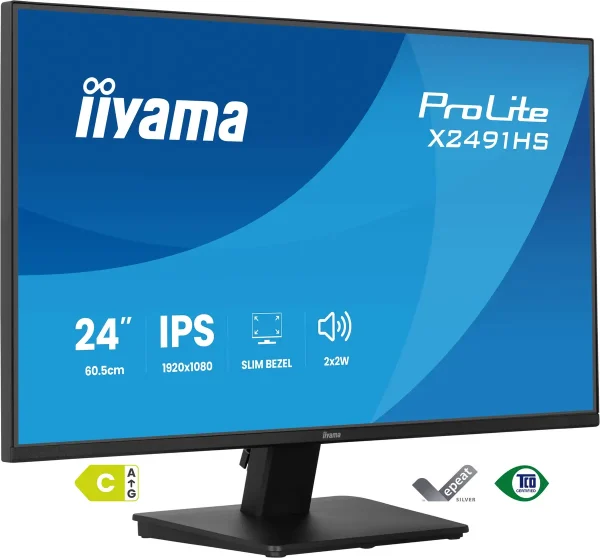 24" Iiyama ProLite X2491HS-B1 FHD/DP/HDMI/Speaker/IPS