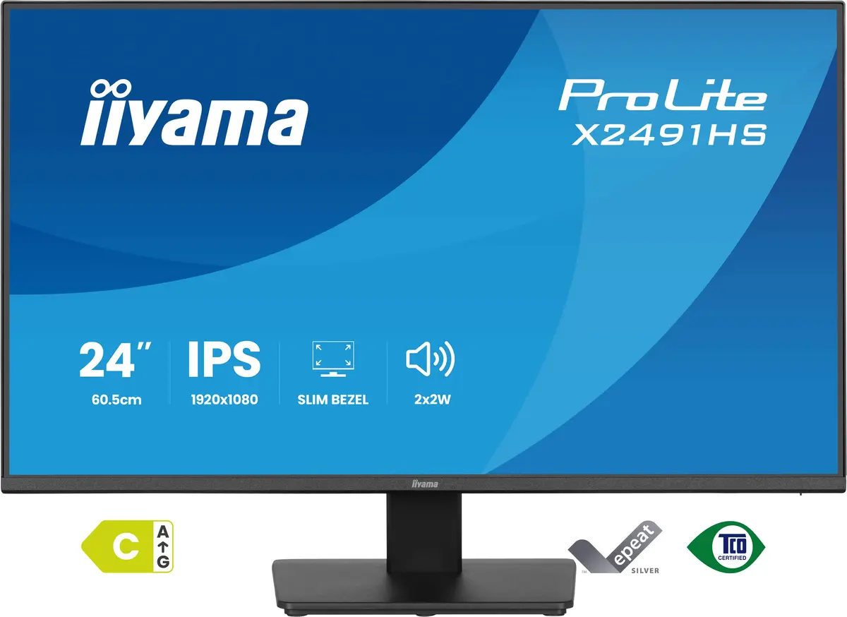 24" Iiyama ProLite X2491HS-B1 FHD/DP/HDMI/Speaker/IPS - Afbeelding 2