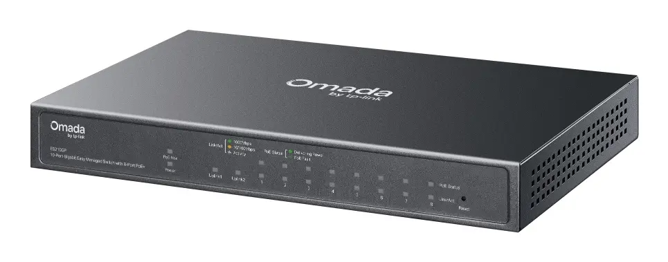 10Port 1Gbps Omada Easy 8xPoE+ 1xSFP/RJ45TP-Link. - Afbeelding 3