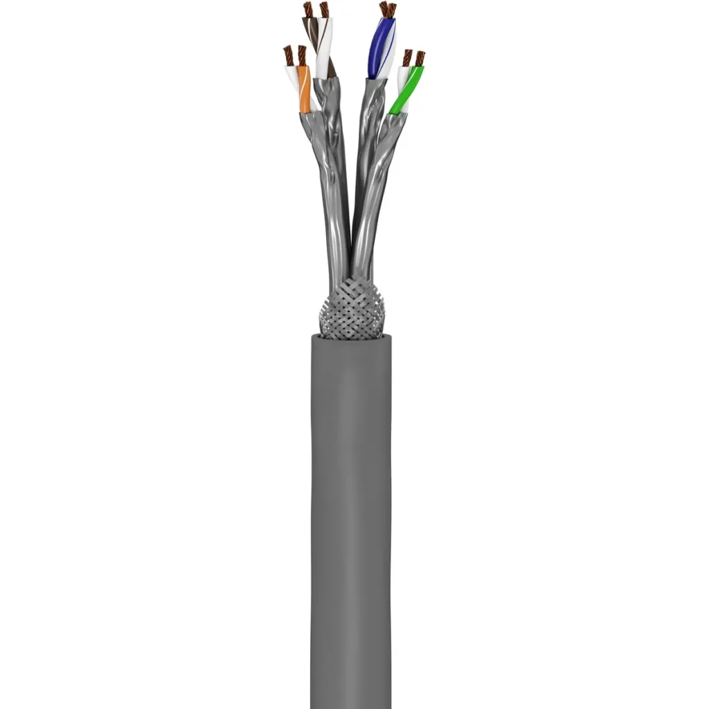 Cat6a Patch 100m. S/FTP Grijs Goobay AWG26 Cu