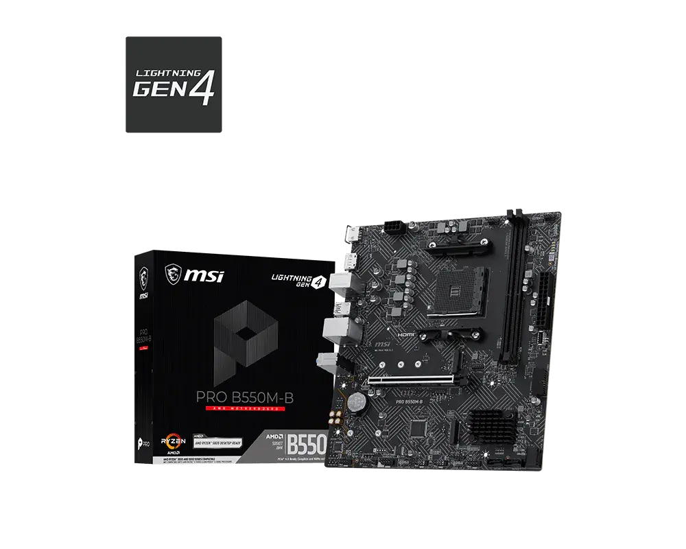 MSI AM4 B550M-B PRO - DDR4/M.2/DP/HDMI/µATX