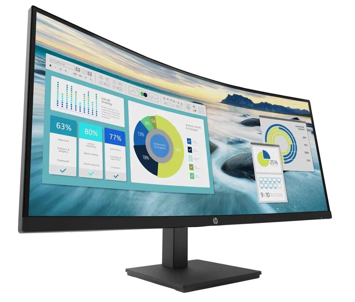 34" HP P34hc G4 Curved/WQHD/DP/HDMI/4xUSB/Speaker/VA - Afbeelding 2