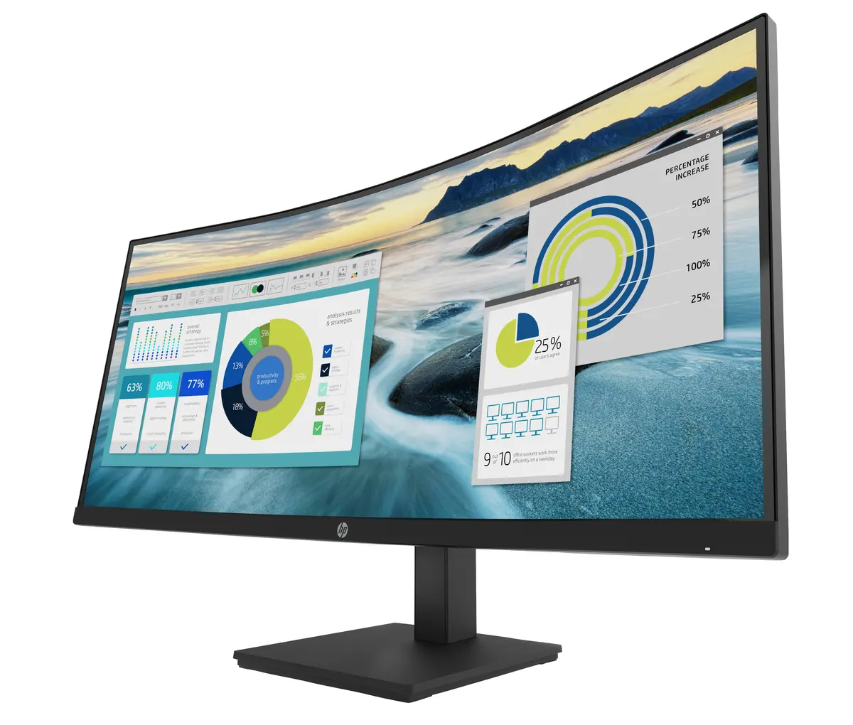 34" HP P34hc G4 Curved/WQHD/DP/HDMI/4xUSB/Speaker/VA - Afbeelding 6
