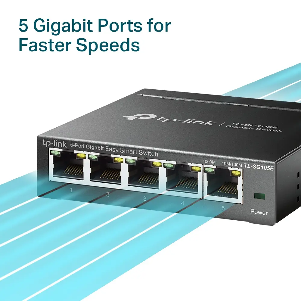 TP-Link 5Port 1Gbps Easy Smart . - Afbeelding 4