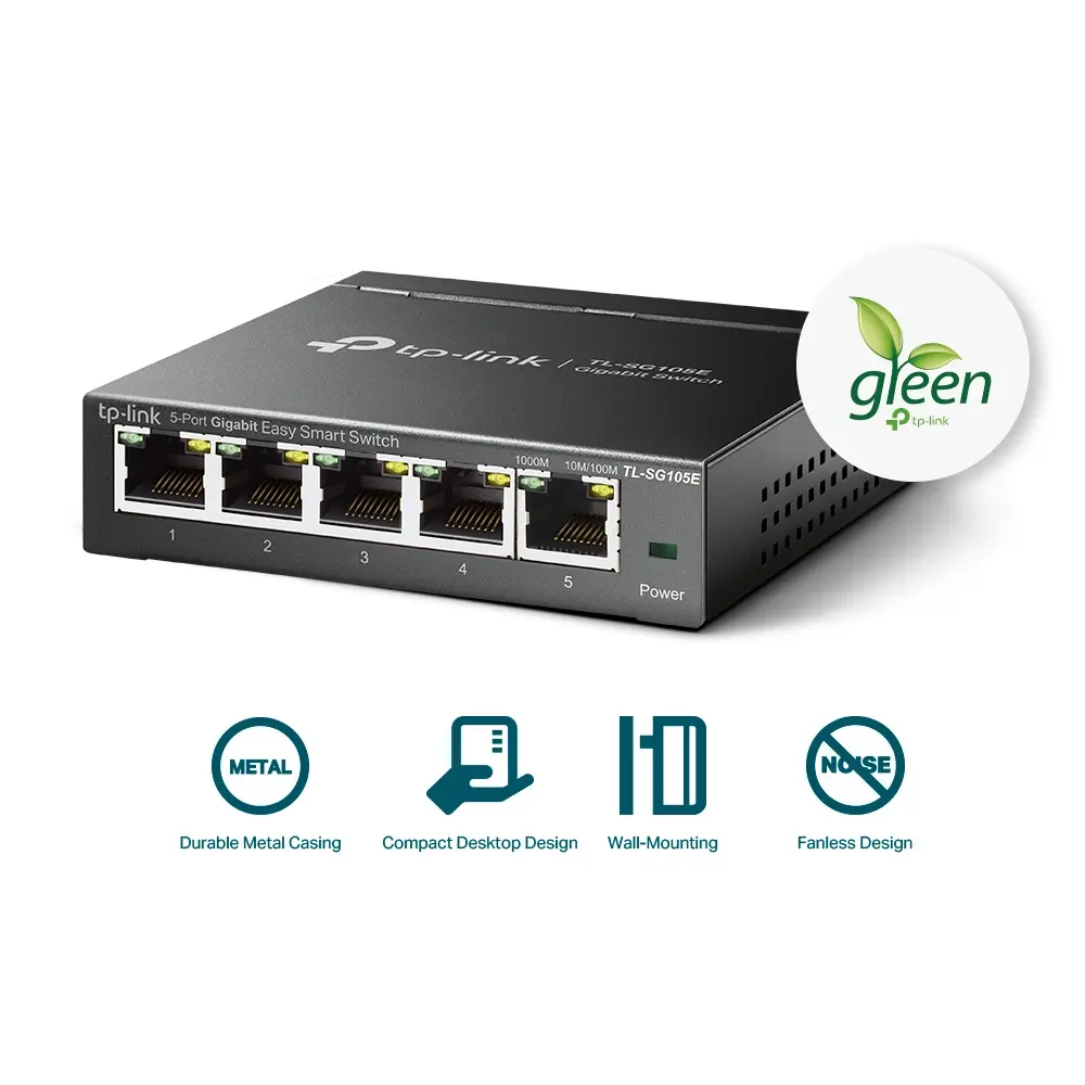 TP-Link 5Port 1Gbps Easy Smart . - Afbeelding 5