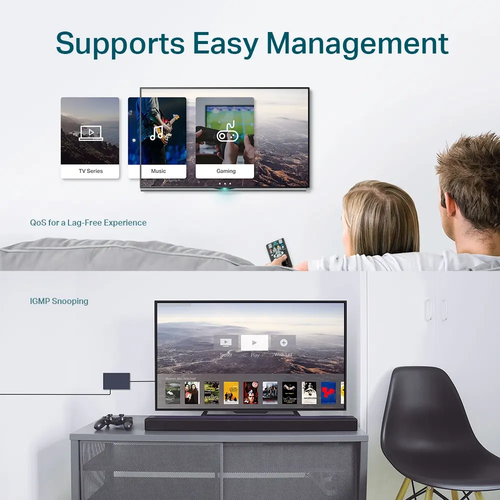 TP-Link 5Port 1Gbps Easy Smart . - Afbeelding 6