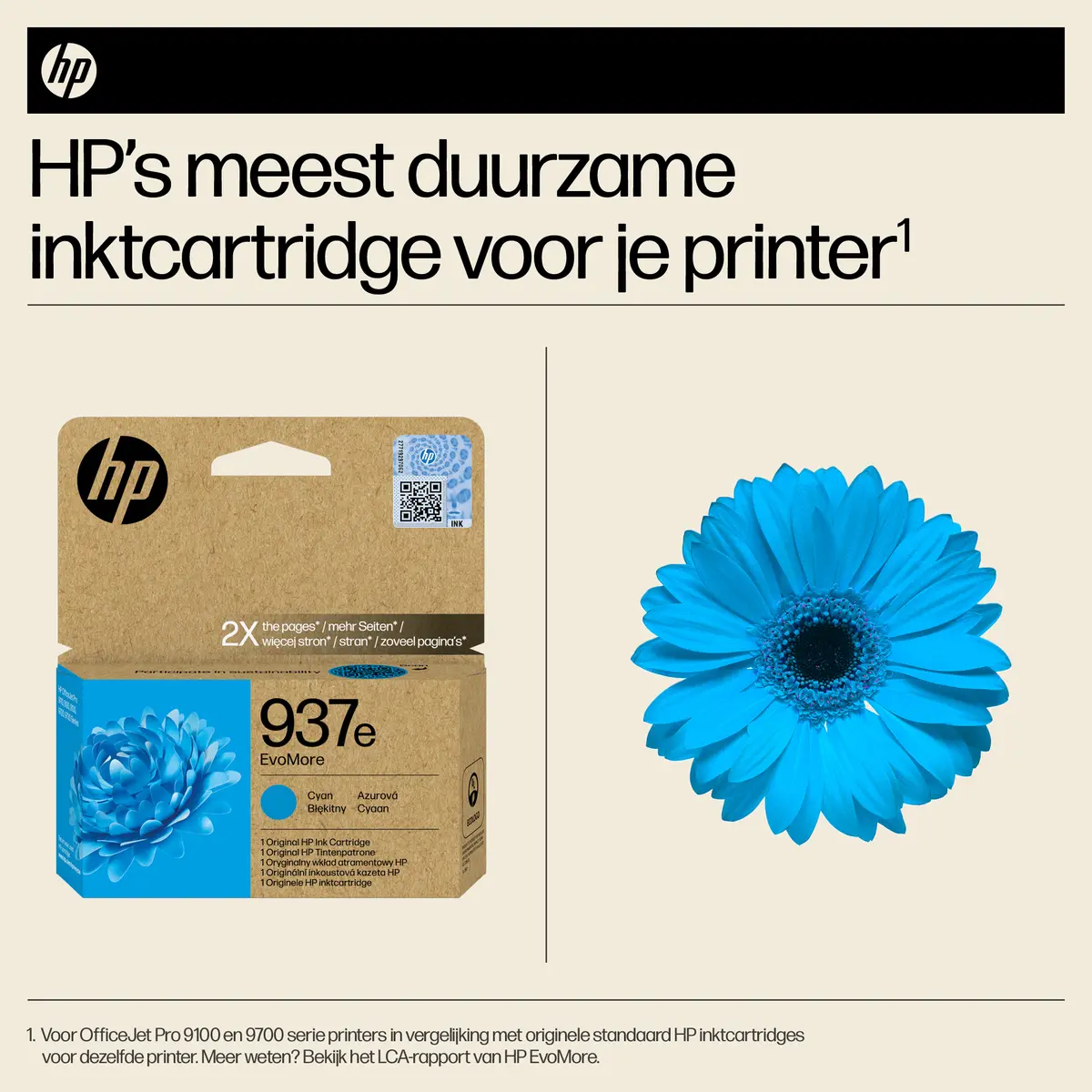 HP No.937e Cyaan EvoMore 1.650 pagina`s (Origineel) - Afbeelding 2