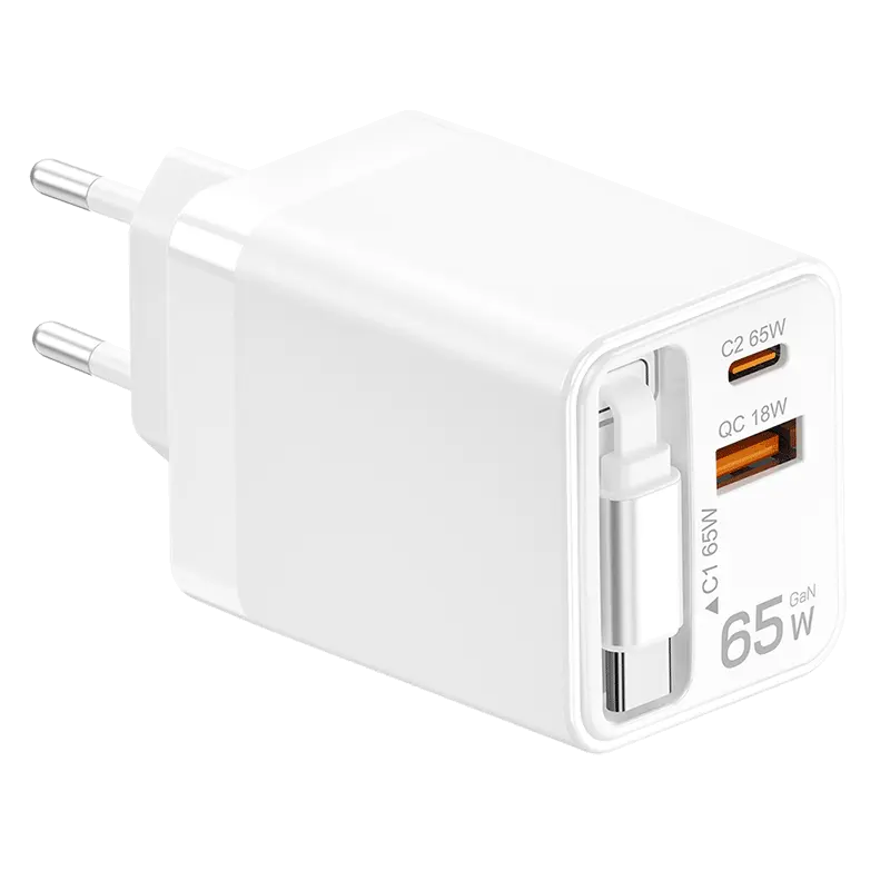 Lader 230V 1xUSB-C 65W+1xUSB-A 18W LogiLink Wit - Afbeelding 3