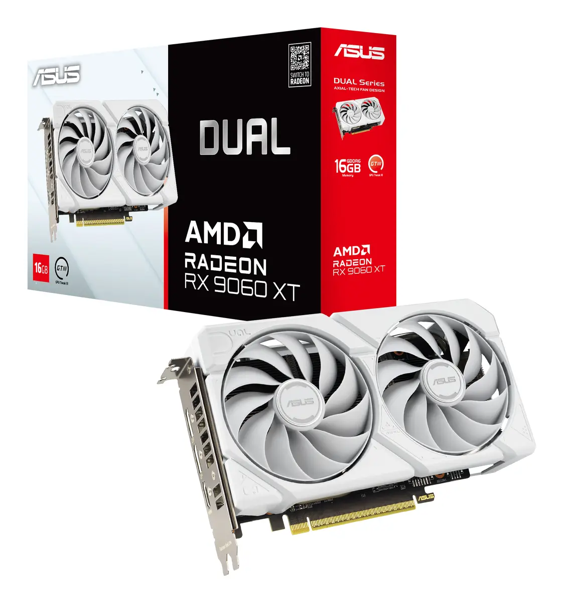 9060XT ASUS DUAL RX 16GB/2xDP/HDMI/2,5slot -Wit - Afbeelding 15