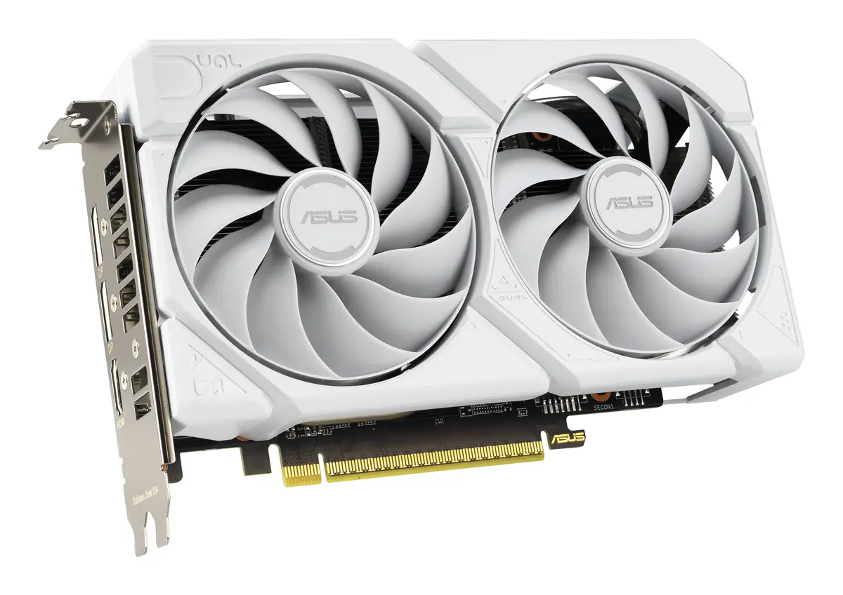 9060XT ASUS DUAL RX 16GB/2xDP/HDMI/2,5slot -Wit - Afbeelding 4