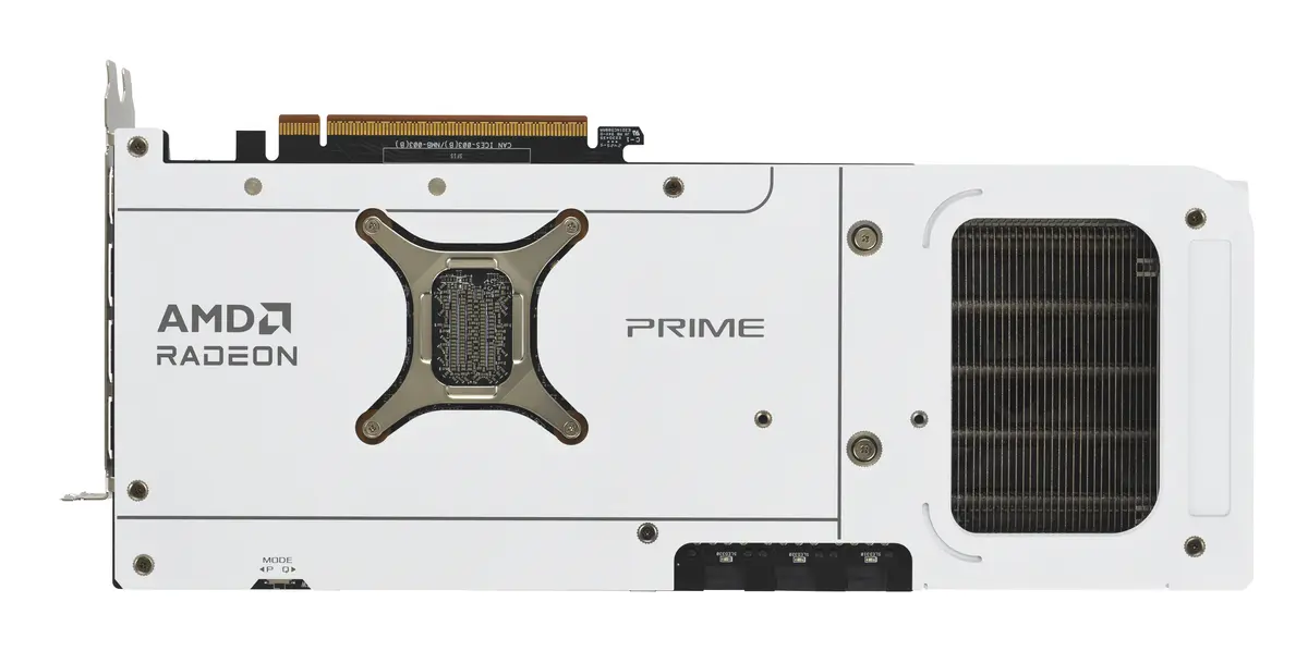 9070XT ASUS PRIME RX OC 16GB/3xDP/HDMI/2,5slot -Wit - Afbeelding 9