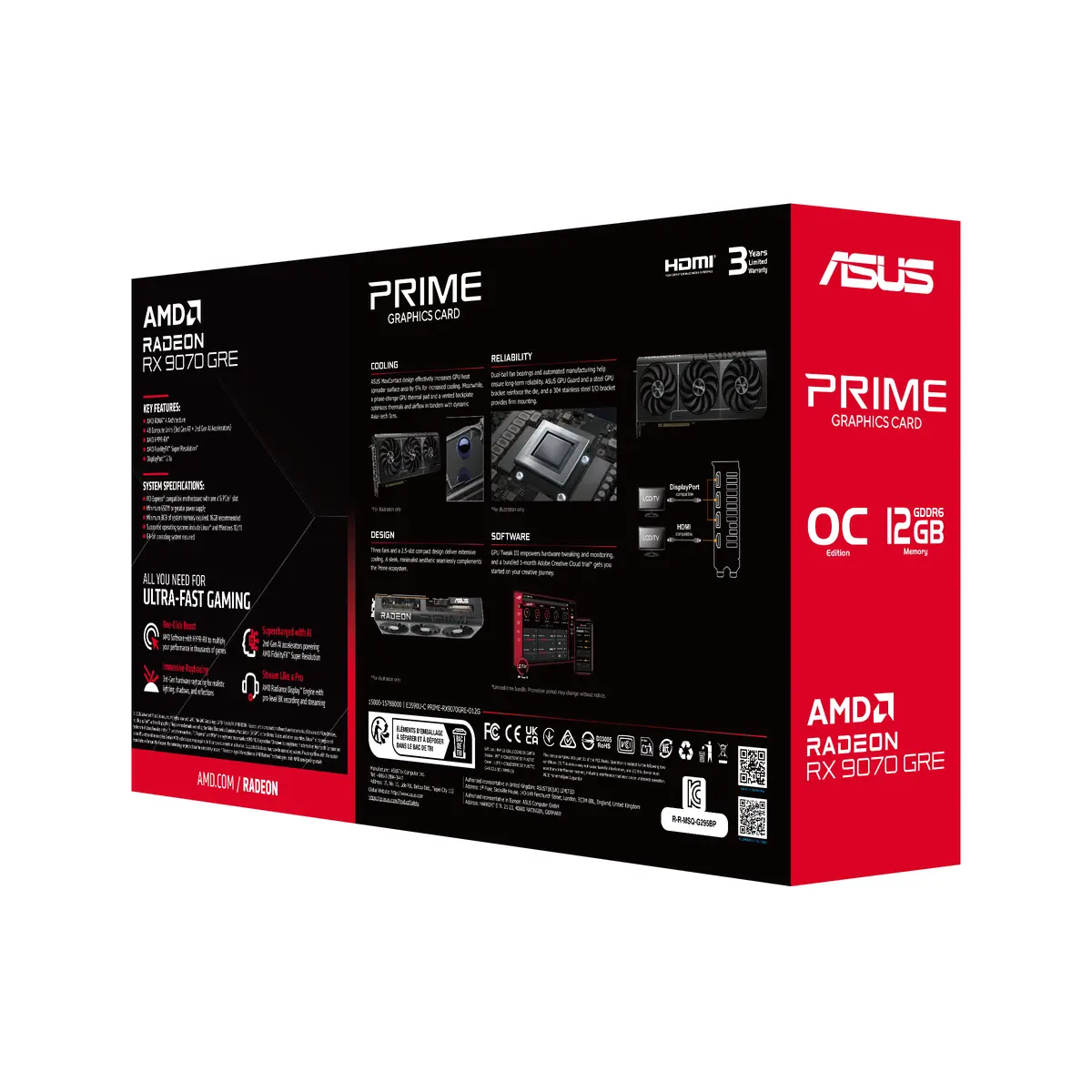 9070 ASUS PRIME RX GRE OC 12GB/3xDP/HDMI/2,5slot - Afbeelding 13