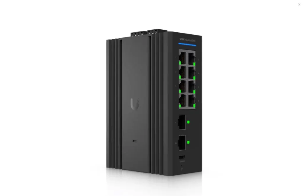 8Port 1Gbps 8xSFP Industrial DIN 8 Ubiquiti
